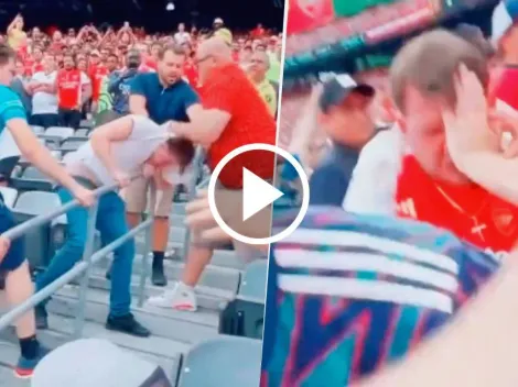 Incidentes entre hinchas del Manchester United y Arsenal