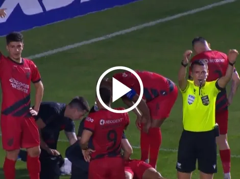 Brasileirão: se fue en camilla al marcar el gol que abrió el triunfo de Paranaense