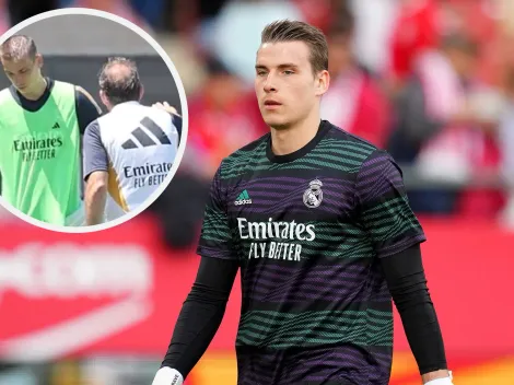 VIDEO | La bronca del preparador de porteros de Real Madrid con Lunin