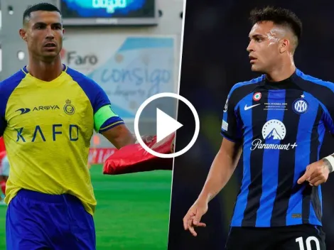 El cruce entre CR7 y Lautaro en el Inter vs. Al Nassr