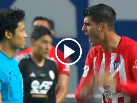 ¡Estalló contra el árbitro! La bronca de Álvaro Morata