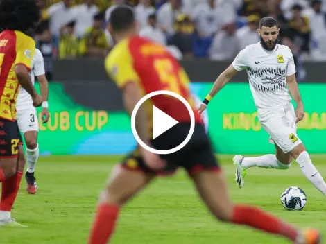 Bombazo a distancia: golazo de Benzema en su debut en Al-Ittihad