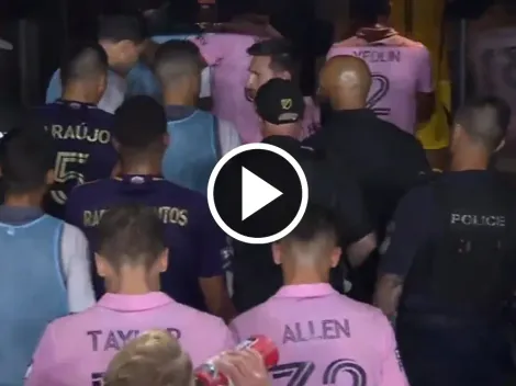 Messi, en modo guerra en el clásico: empujones e insultos en el túnel
