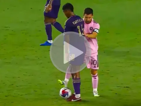 Lionel Messi le metió una patada a Wilder Cartagena