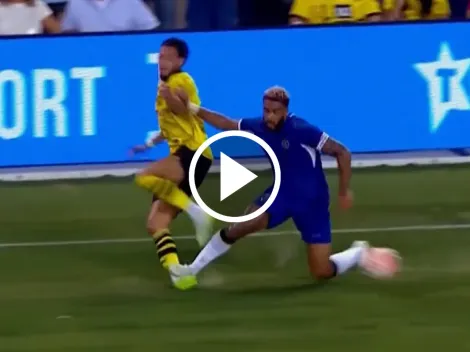 Brutal patada: Reece James casi lesiona de gravedad a un rival