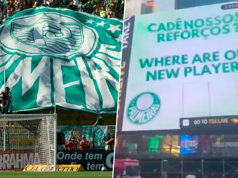 La Barra de Palmeiras publicó un reclamo en Times Square