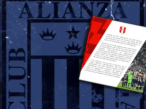 Federación Peruana de Fútbol le dedica enorme carta a Alianza Lima