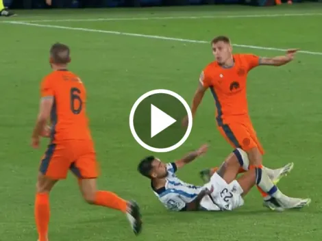 Se salvó el Inter: Barella pegó tremenda patada y el VAR le quitó la roja (VIDEO) 