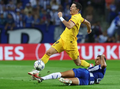 La patada que sacó a Lewandowski del duelo frente a Porto (VIDEO) 