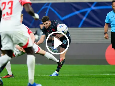 Julián Álvarez, golazo y asistencia para la victoria del City en Champions League