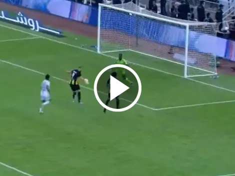 Insólito gol errado de Karim Benzema, era el empate para Al-Ittihad