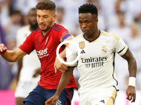 ¡La locura suelta en Madrid: Vinicius deja regado al guardameta de Osasuna para el 3-0