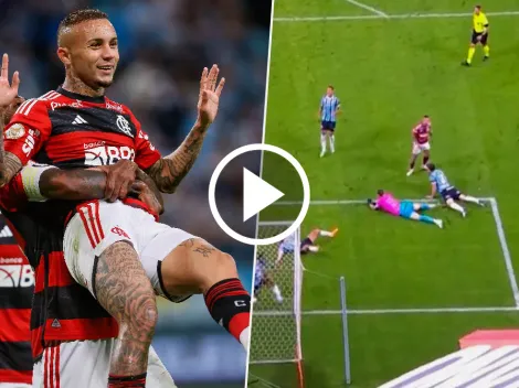Everton dejó tirados a cuatro jugadores de Gremio y anotó un golazo para Flamengo