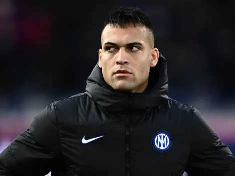 La reacción de Lautaro Martínez ante el escudo del Atlético de Madrid