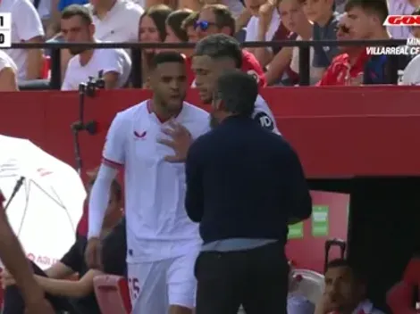 Fuerte cruce entre En-Nesyri y Sánchez Flores en Sevilla vs. Celta