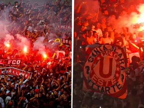 El momento en que barras de Colo Colo y Universitario se pelearon