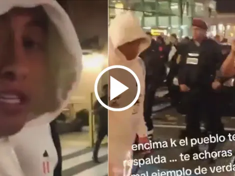 Christian Cueva agredió a hincha al llegar con la Selección a Perú