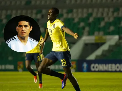 Le pusieron Juan Riquelme, juega para Ecuador, y le marcó un doblete a Brasil