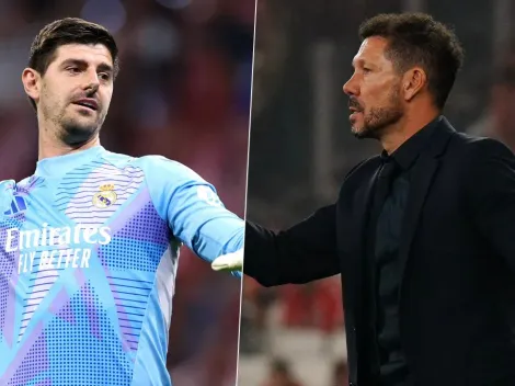 Courtois le salió a responder a Simeone por lo sucedido en el Derbi Madrileño