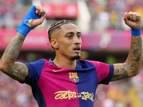 Raphinha, con números de Messi en Barcelona