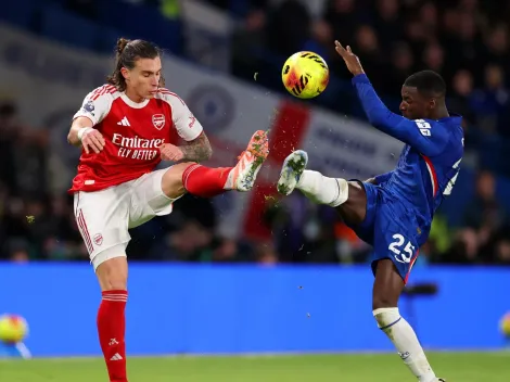 VIDEO | Moisés Caicedo salió expulsado contra el Arsenal de Piero Hincapié