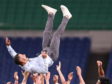 El festejo de la Selección mexicana con Jaime Lozano