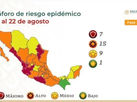 Semáforo COVID-19 del 9 al 15 de agosto: CDMX a rojo