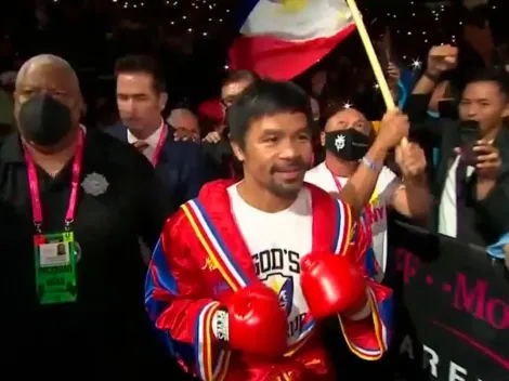 Así fue la caminata de Manny Pacquiao al cuadrilátero tras más de dos años de inactividad