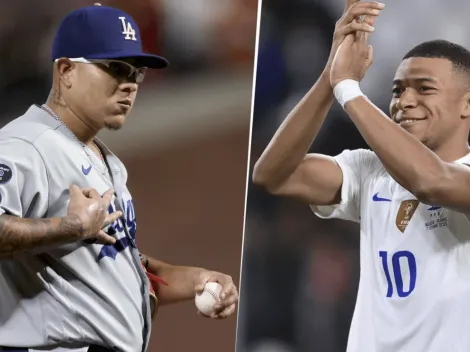 La foto de Kylian Mbappé con Julio Urías