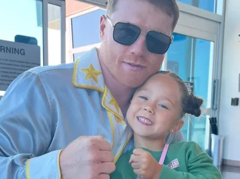 ¡Muy tierna! El gesto de la hija de Canelo a los fotógrafos en rueda de prensa