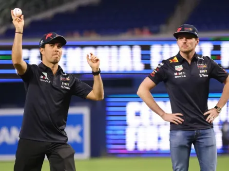 Checo y Verstappen dejan las pistas y prueban suerte en el béisbol