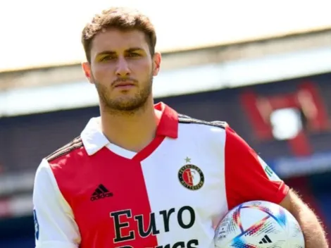 Santi se destacó en la práctica del Feyenoord con tres golazos