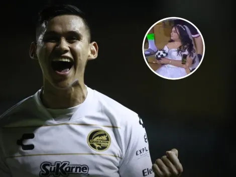 VIDEO | Pareja fue a un estadio del futbol mexicano saliendo de su boda