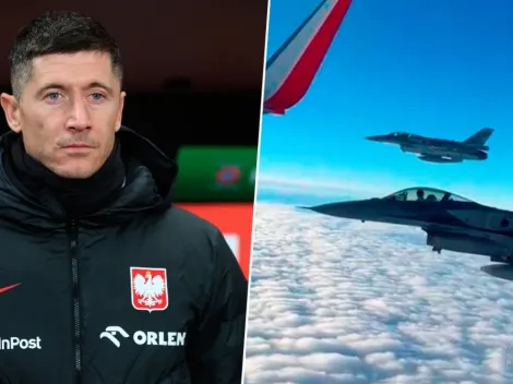 VIDEO | Aviones militares custodiaron el vuelo de la Selección de Polonia