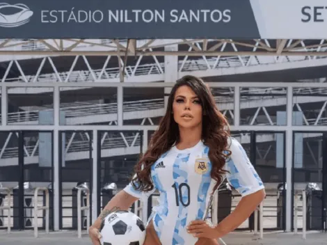 La arenga de la modelo brasileña Suzy Cortez para Lionel Messi