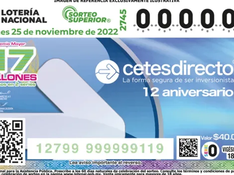 Resultados del Sorteo Superior del viernes 25 de noviembre 2022 en México