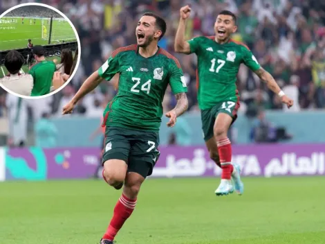 Aficionado de la Selección Mexicana se perdió el golazo de Luis Chávez por estar con el celular