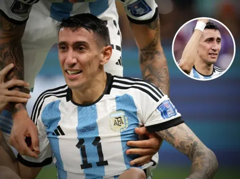 Las lágrimas de Di María tras anotar en la Final