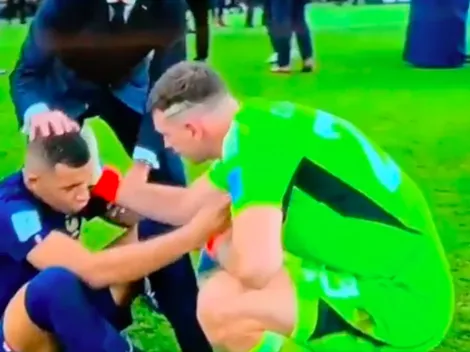 VIDEO | El emotivo momento entre Dibu y Mbappé tras la final