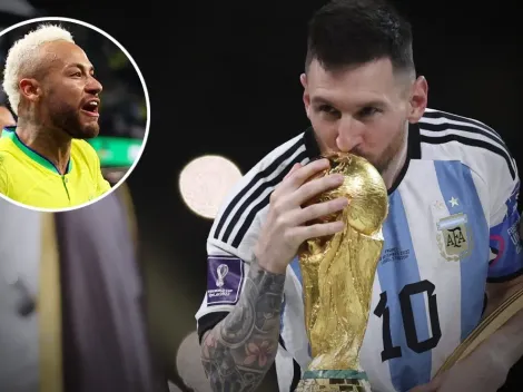 ¡De un crack a otro! Neymar se unió a los emocionados por el título de Messi en el Mundial Qatar 2022