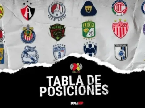 Tabla general de la Liga MX: las posiciones tras la Jornada 16