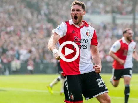 Santi Giménez marca un golazo y Feyenoord ya celebra el título