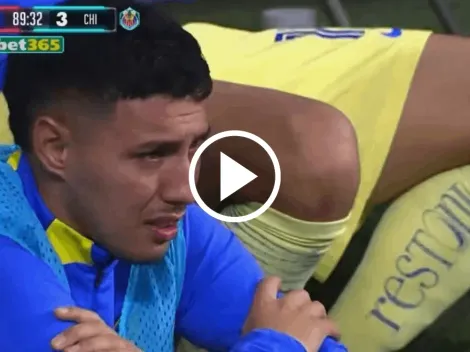 El llanto de Leo Suárez tras el tercer gol de Chivas