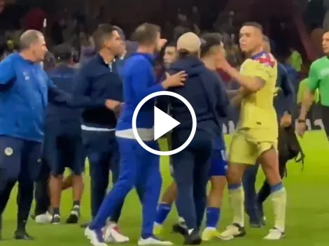 La pelea entre América y Cruz Azul tras el partido en el Azteca