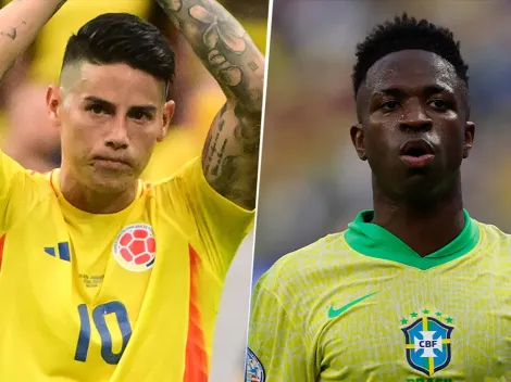 Colombia vs. Brasil, por la Copa América 2024: alineaciones para el juego del Grupo D