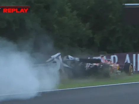 ¡Bandera roja! Leclerc se despide de la P2 tras un fuerte accidente