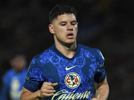 Richard Sánchez y el cruce con un seguridad tras el partido del América