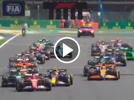 La defectuosa largada de Checo en el GP de Bélgica