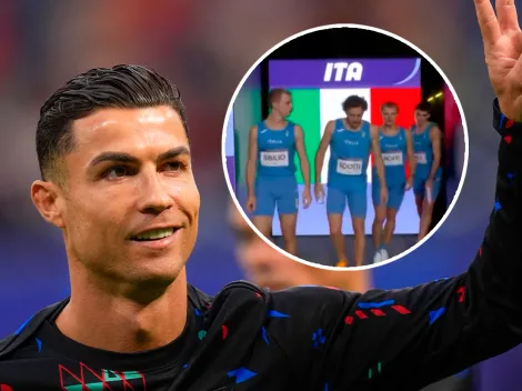 Cristiano Ronaldo fue homenajeado por atletas italianos en París 2024