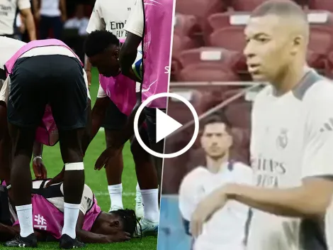 Video: la reacción de Mbappé a la lesión de Camavinga